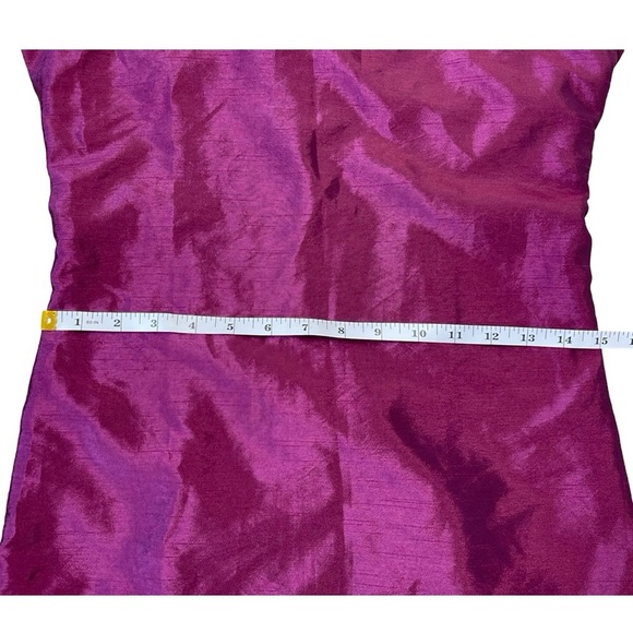 SATRI LOU COLLECTION PURPLE COWL NECK ABOUT KNEE XS DRESS TEXTURED SILK CREPE - Picture 6 of 11